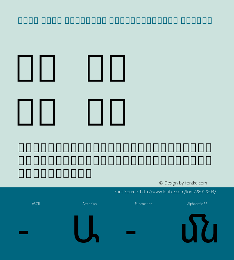 Noto Sans Armenian SemiCondensed Medium Version 2.040; ttfautohint (v1.8.2) Font Sample