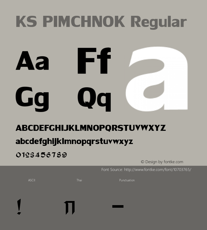 KS PIMCHNOK Regular 001.000 Font Sample
