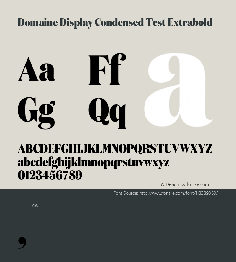 DomaineDisplayCd-ExtraboldTest Version 1.004;PS 1.000;hotconv 16.6.54;makeotf.lib2.5.65590;0 Font Sample