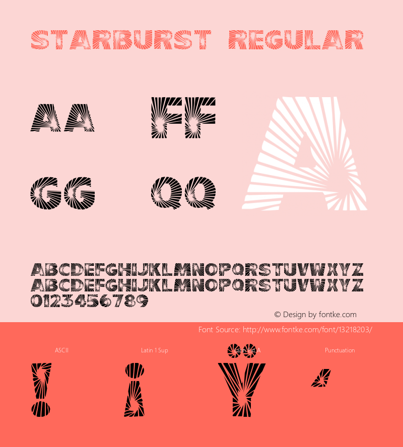 Starburst Regular Version 001.025 Font Sample