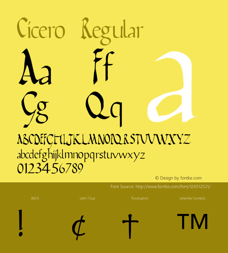 Cicero 001.000 Font Sample