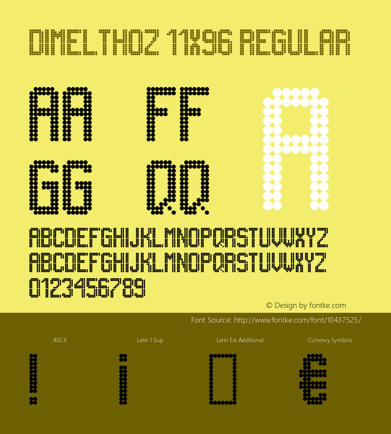 Dimelthoz 11x96 Regular Version 1.0 Font Sample