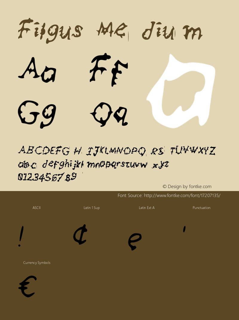 Filgus Medium Version 001.000 Font Sample