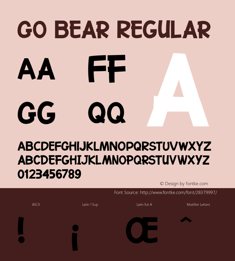 Go Bear Version 1.000 Font Sample