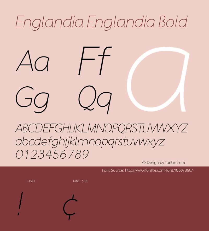 Englandia Englandia Bold Version 1.00 November 3, 2014, initial release;com.myfonts.easy.pavel-lipcean.englandia.light-italic.wfkit2.version.4jPp Font Sample