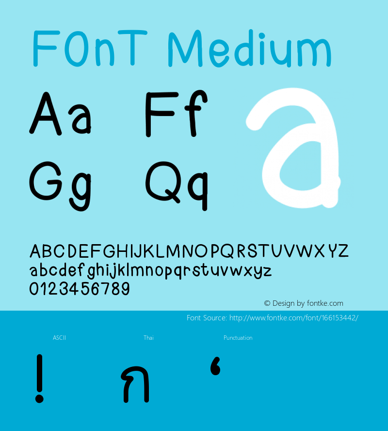 F0nT Version 001.000 Font Sample