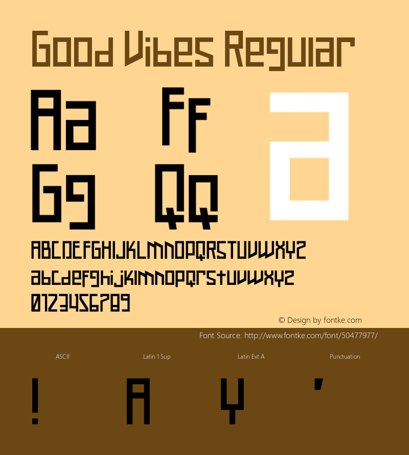 Good Vibes Version 1.002;Fontself Maker 3.4.0 Font Sample