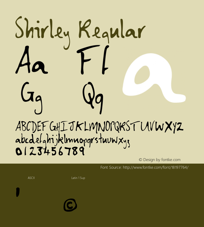 Shirley Regular Version 1.1 Font Sample