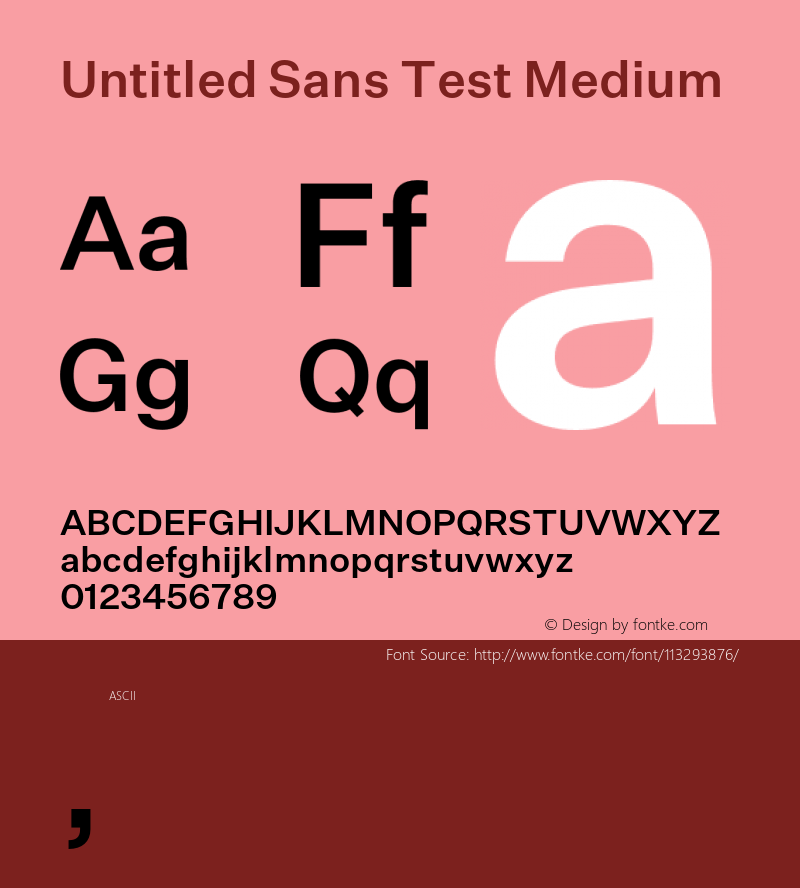 UntitledSans-MediumTest Version 1.000;PS 1.0;hotconv 16.6.51;makeotf.lib2.5.65220;0 Font Sample