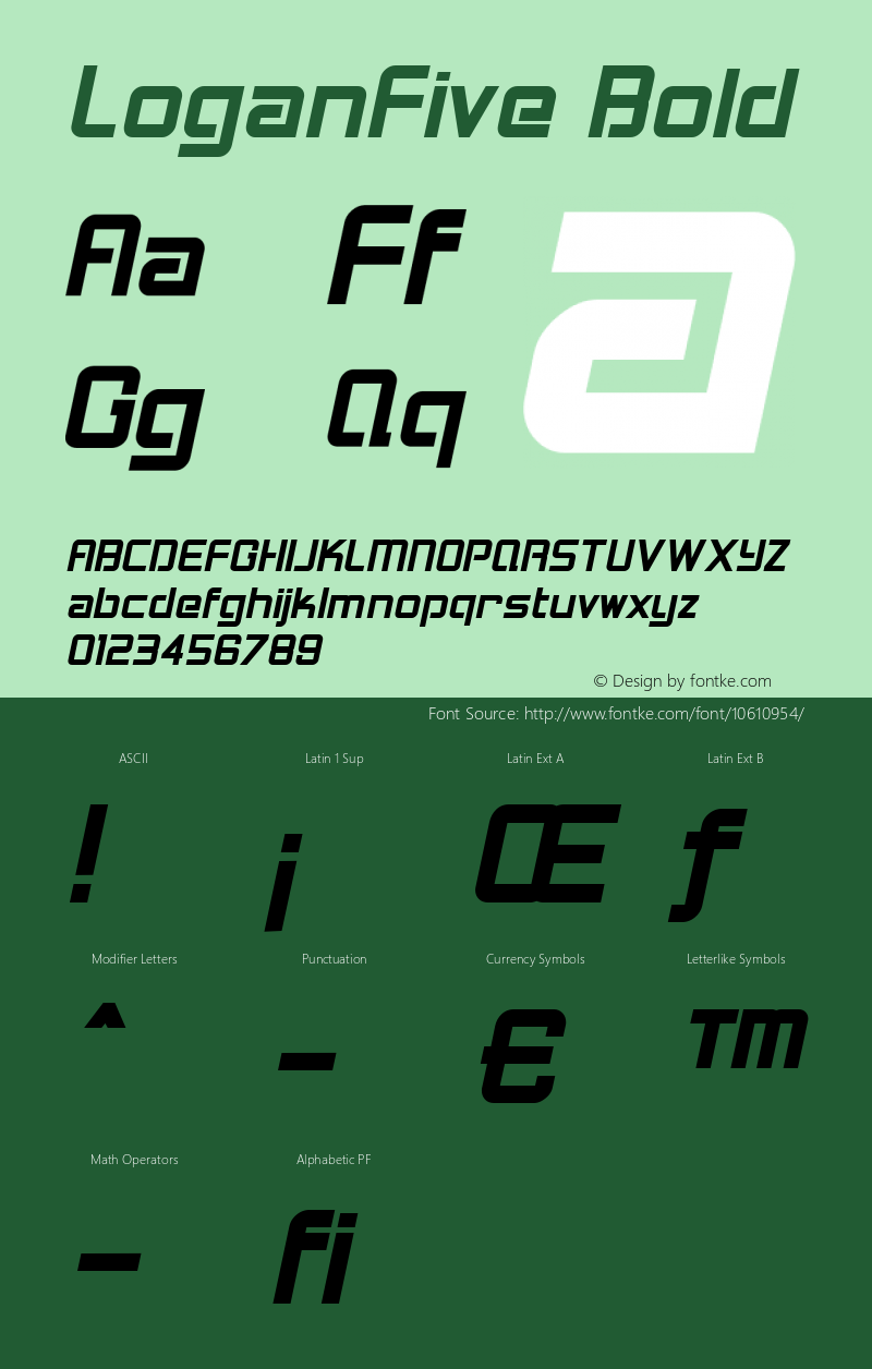 LoganFive Bold 1.000;com.myfonts.northernblock.logan-five.bold-italic.wfkit2.3dY2 Font Sample