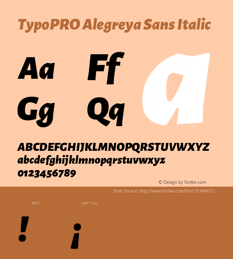 TypoPRO Alegreya Sans Italic Version 1.000;PS 001.000;hotconv 1.0.70;makeotf.lib2.5.58329 DEVELOPMENT Font Sample