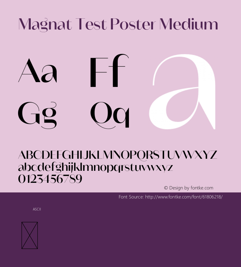 Magnat Test Poster Medium Version 1.000;PS 001.000;hotconv 1.0.88;makeotf.lib2.5.64775 Font Sample