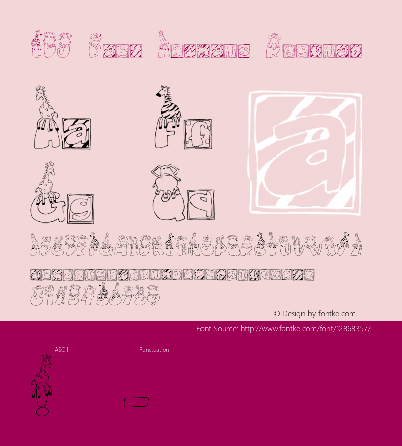 LDJ Baby Animals Regular Macromedia Fontographer 4.1 5/7/2004 Font Sample