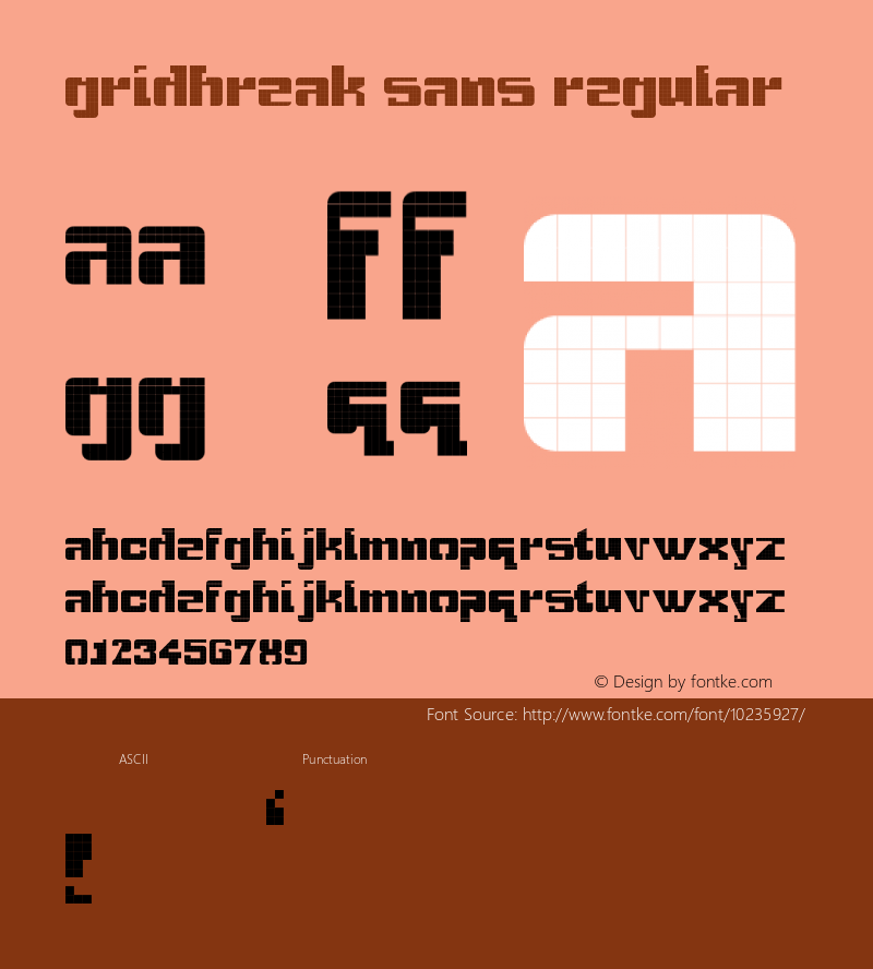 gridbreak sans Regular Version 1.0 Font Sample
