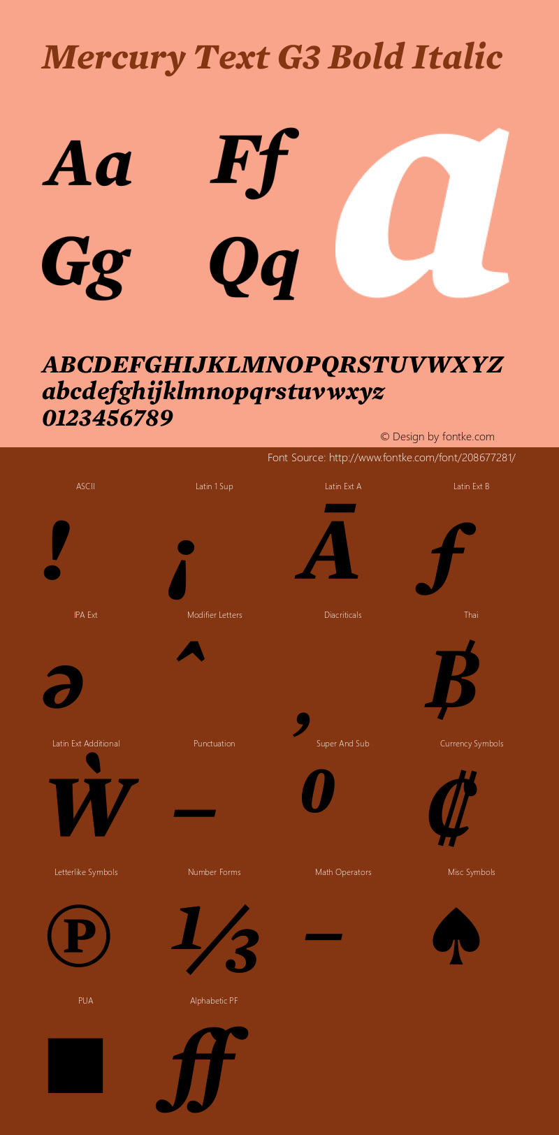 Mercury Text G3 Bold Italic Version 1.302图片样张