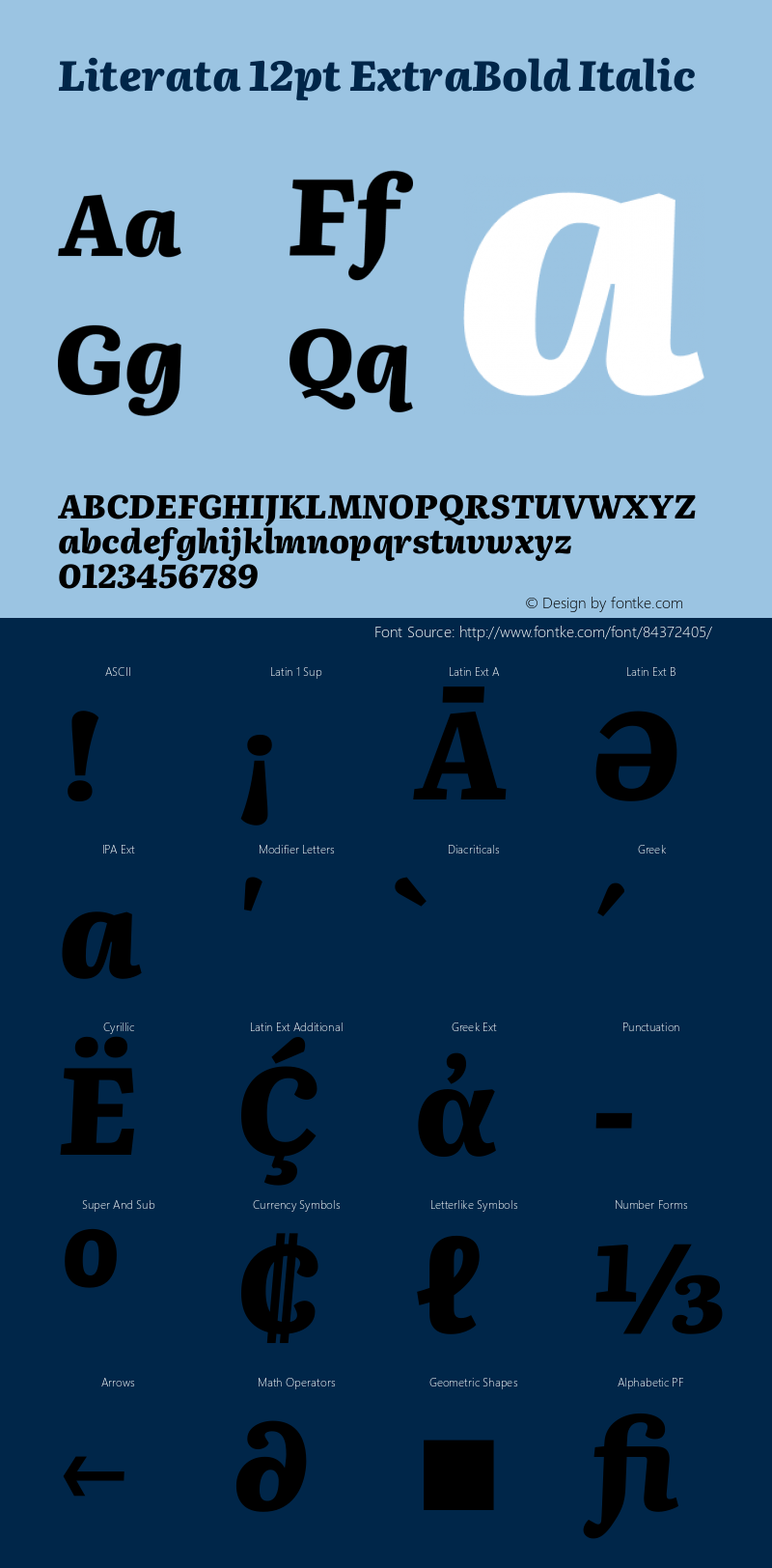 Literata 12pt ExtraBold Italic Version 3.002 Font Sample