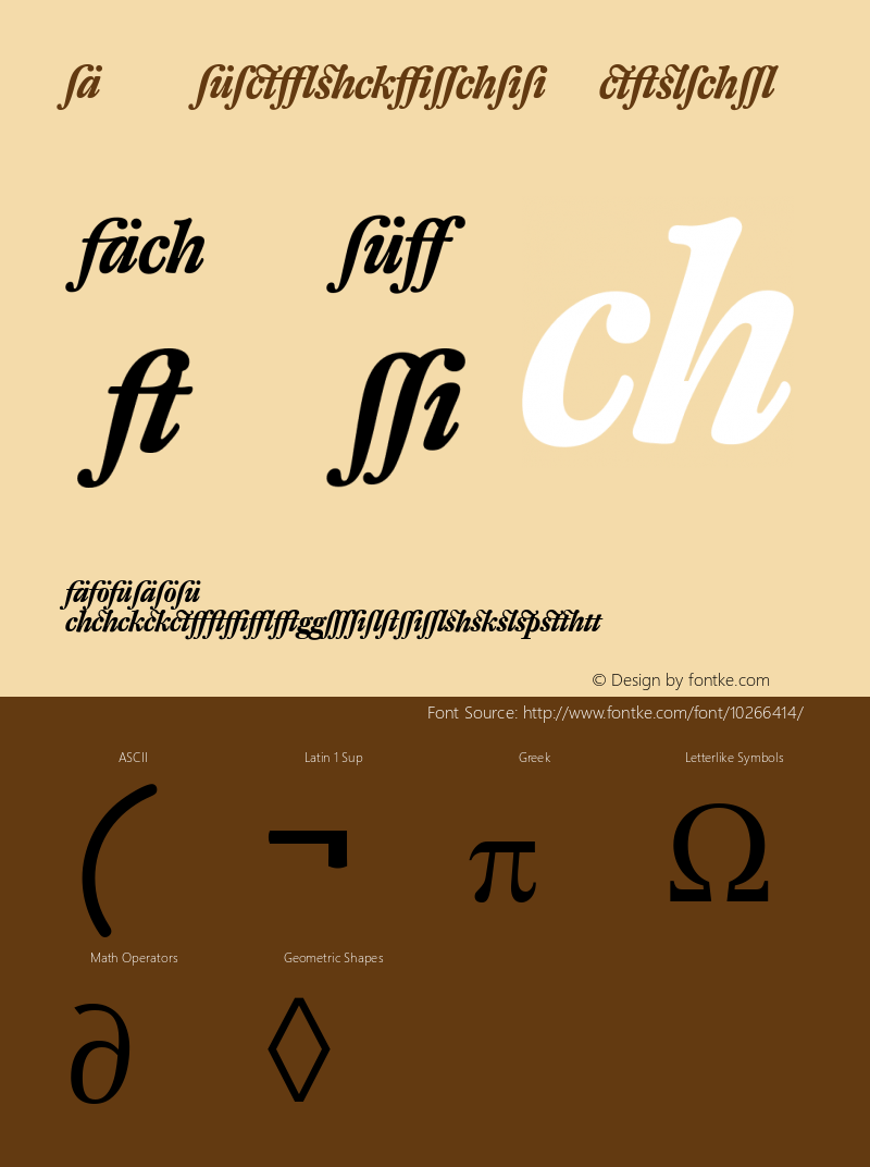 DTL Fleischmann Regular Version 001.000 Font Sample