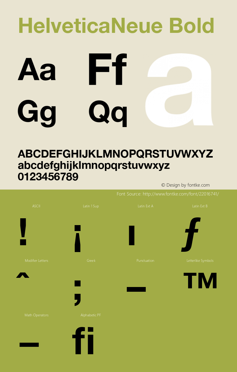 12 pt. Helvetica* 75 Bold   07472 Version 001.100 Font Sample