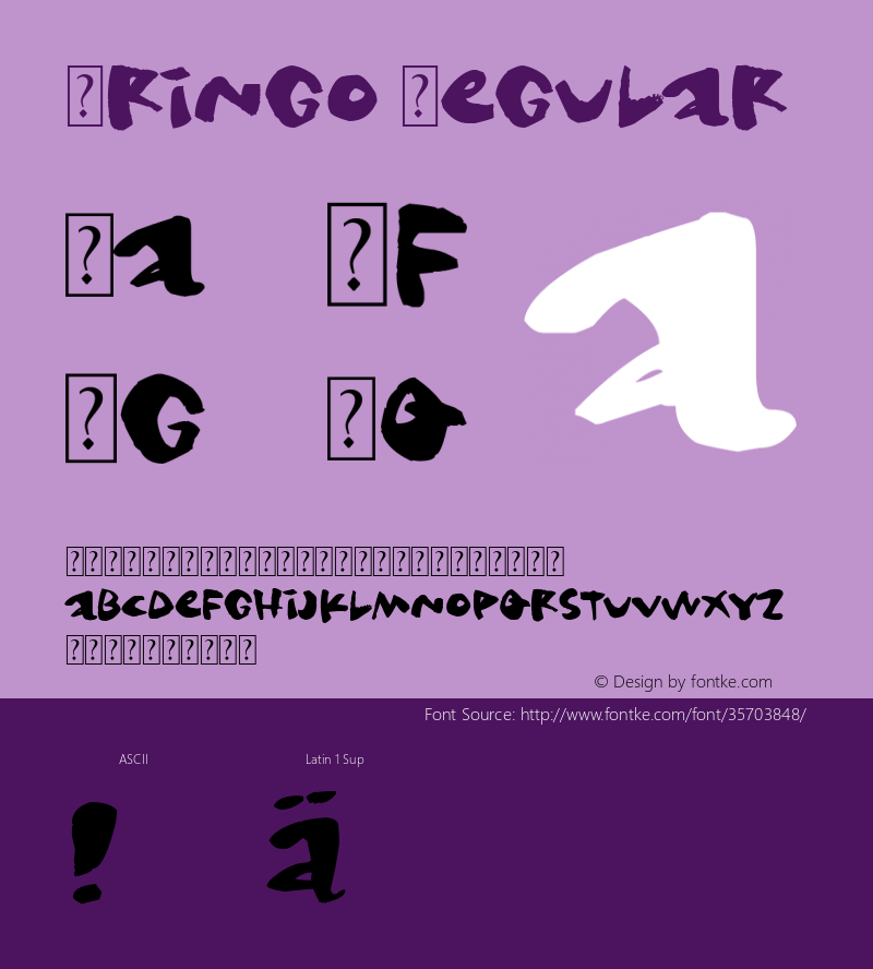 Gringo Version 1.00;July 31, 2019;FontCreator 12.0.0.2545 64-bit Font Sample