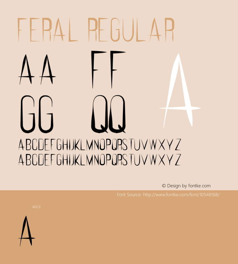 Feral Regular Version 1.00 2014 Font Sample