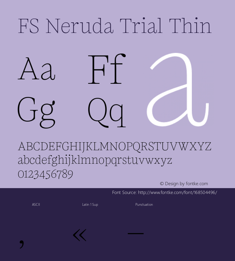 FS Neruda Trial Thin Version 1.001;PS 001.001;hotconv 1.0.88;makeotf.lib2.5.64775图片样张