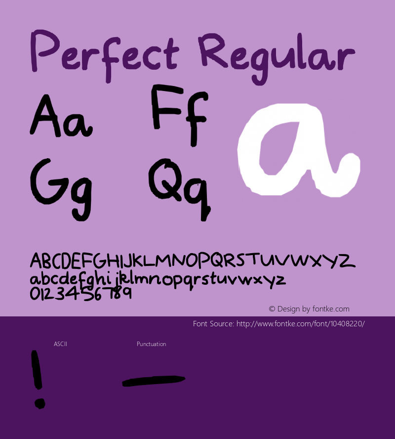 Perfect Regular Lanier My Font Tool for Tablet PC 1.0 Font Sample