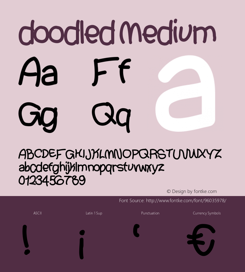 doodled Version 001.000 Font Sample