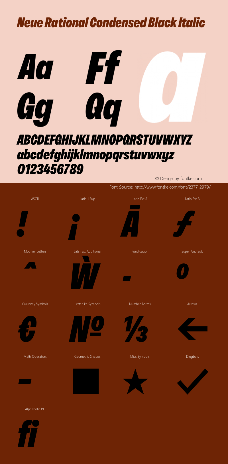 NeueRational-CondensedBlackItalic Version 1.000图片样张