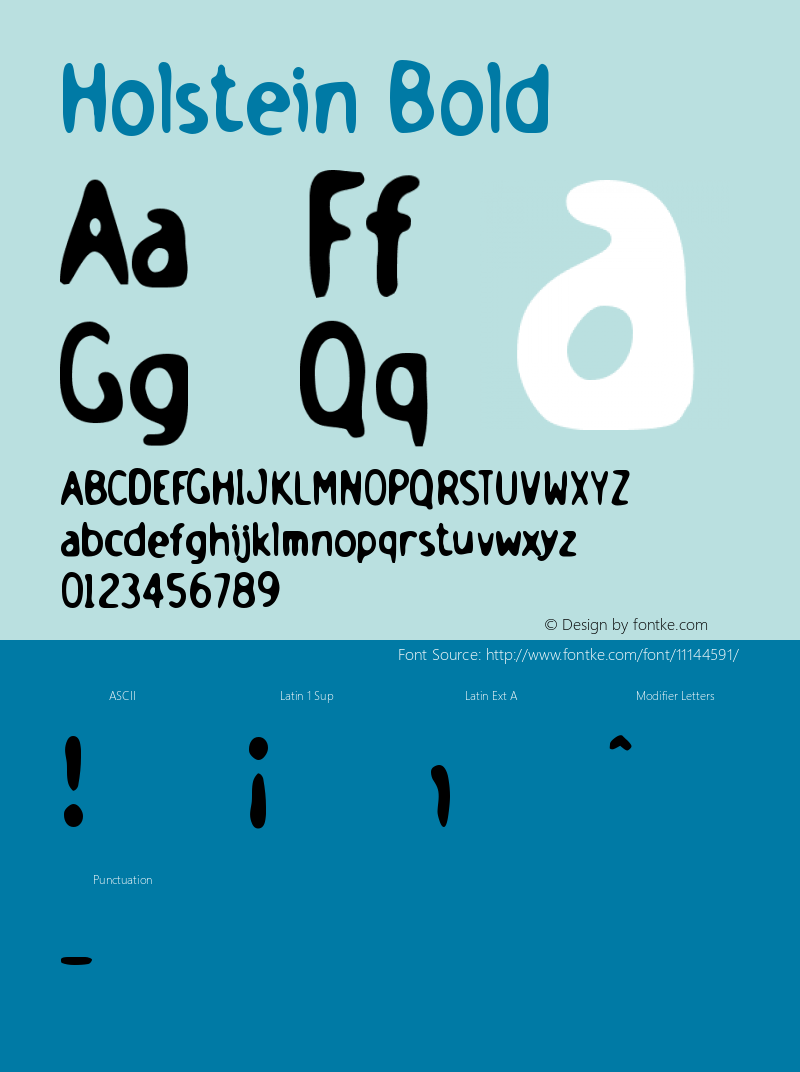 Holstein Bold Version 001.000 Font Sample