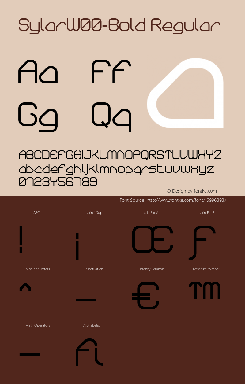 SylarW00-Bold Regular Version 1.00 Font Sample