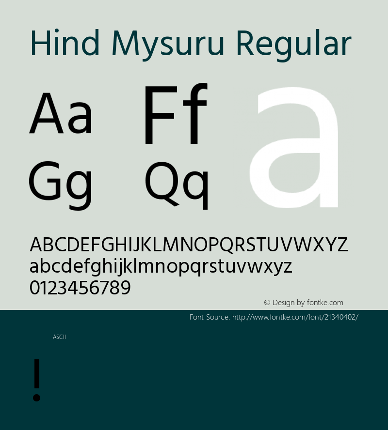 HindMysuru Version 1.0 Font Sample