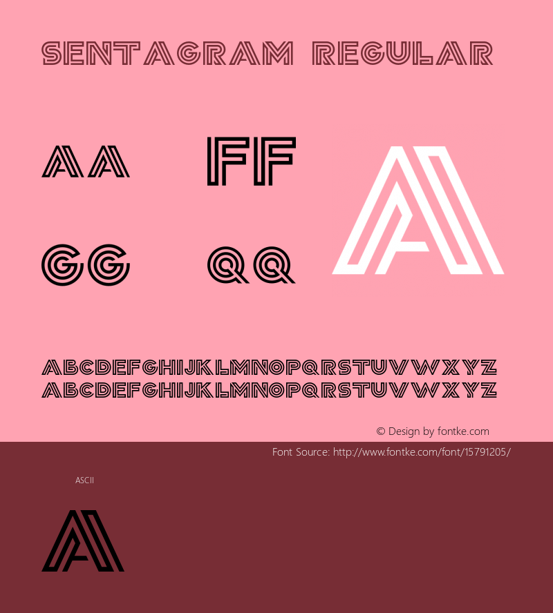 SENTAGRAM Regular Version 1.000 Font Sample