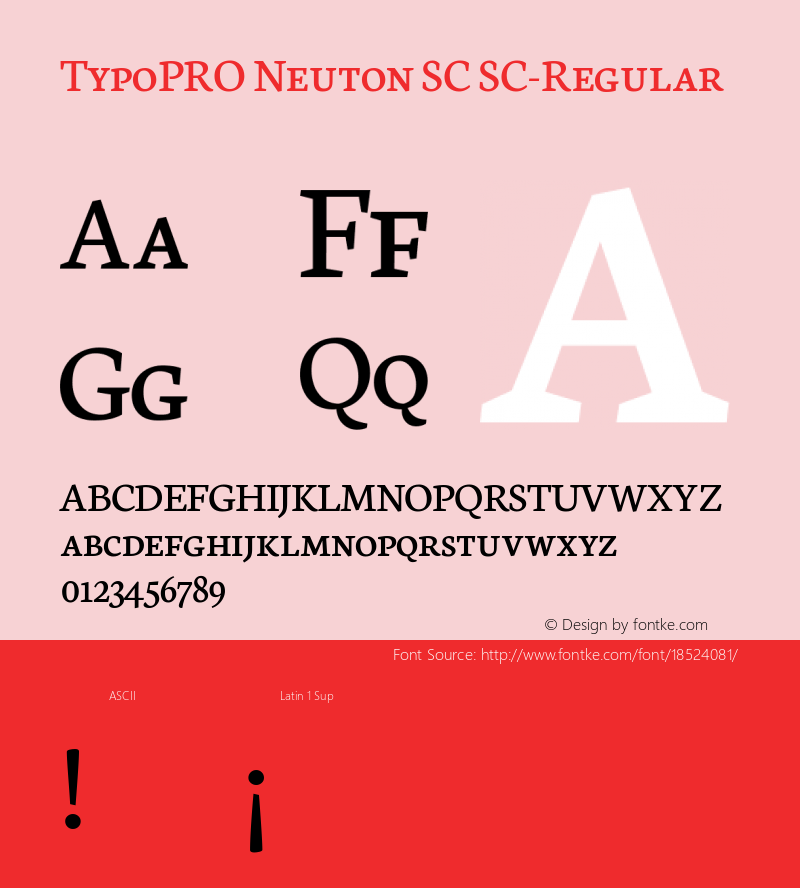 TypoPRO Neuton SC SC-Regular Version 1.46 Font Sample