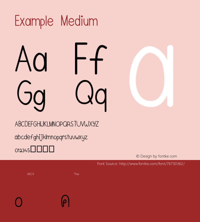 Example Version 001.000 Font Sample