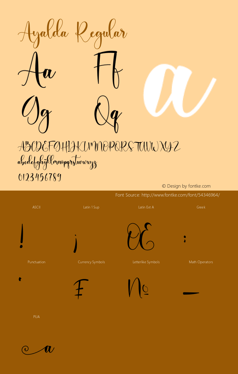 Ayalda Version 1.00;August 5, 2019;FontCreator 12.0.0.2545 64-bit Font Sample