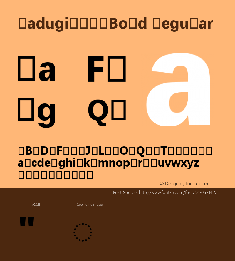 Gadugi W08 Bold Version 1.60 Font Sample