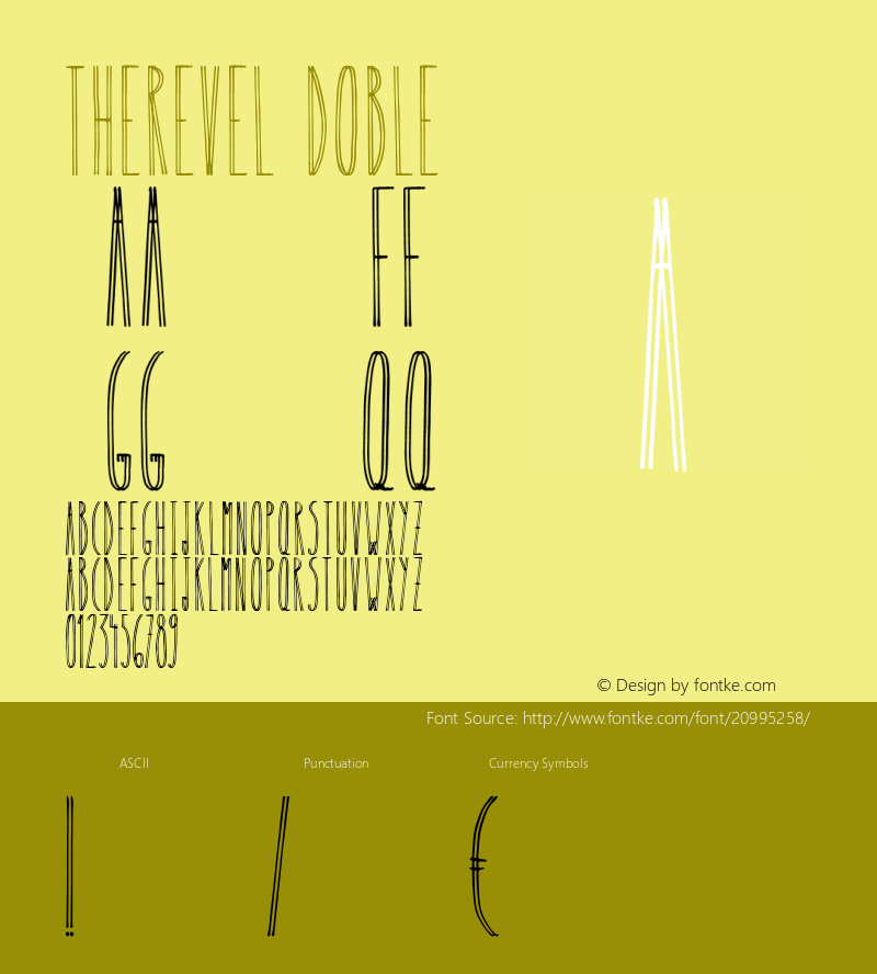 Therevel Doble Version 1.00 2015 Font Sample