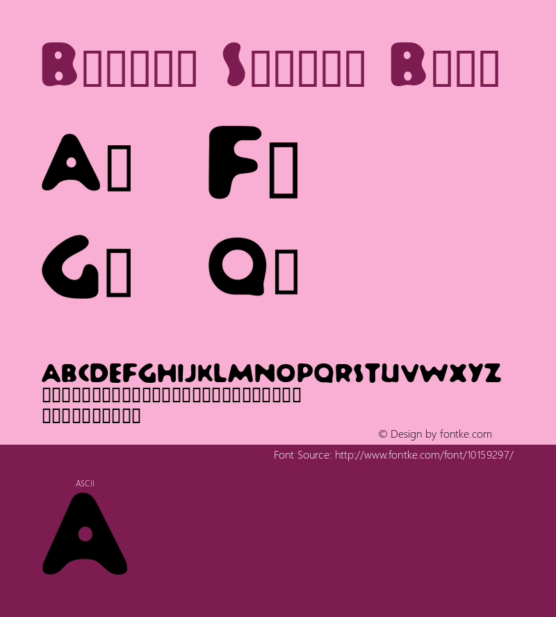 Banana Sundae Bold 2000; 1.0, initial release Font Sample