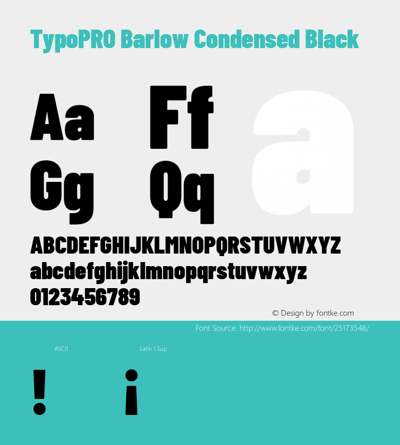 TypoPRO Barlow Condensed Black Version 1.301 Font Sample