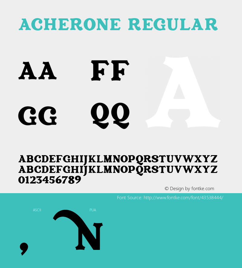 Acherone  Font Sample