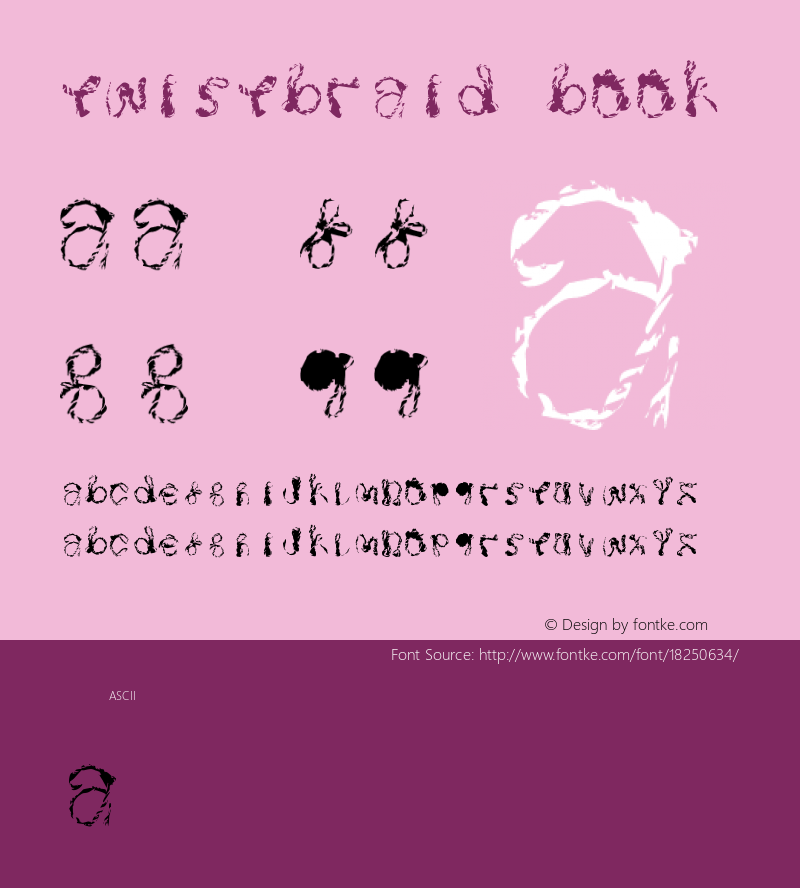 Twistbraid Book Version 1.0 Font Sample