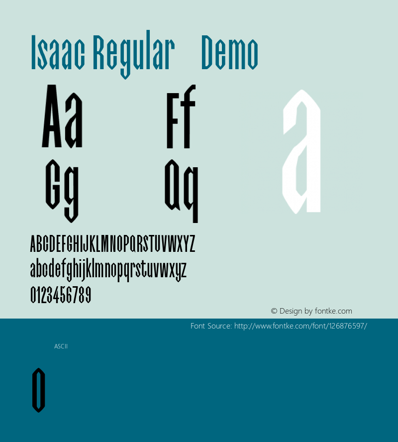 Isaac Regular Demo 0.1.0 Font Sample