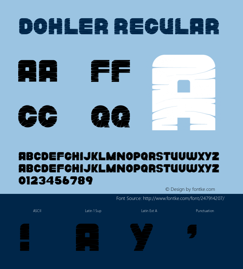 DOHLER Version 1.001;Fontself Maker 3.5.7图片样张