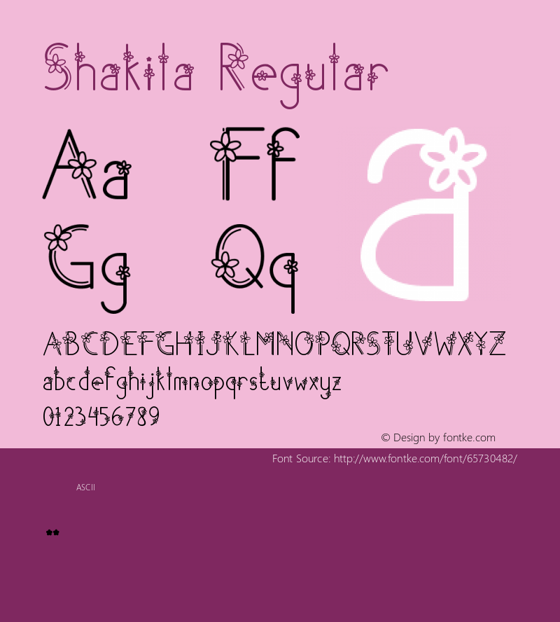 Shakila  Font Sample