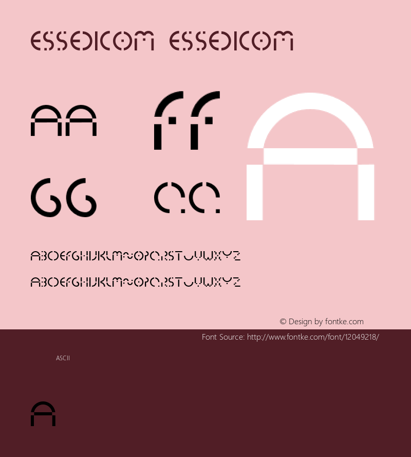 essedicom essedicom Version 1.0 Font Sample