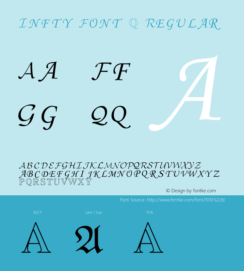 Infty Font 1 Regular 2.3 Font Sample