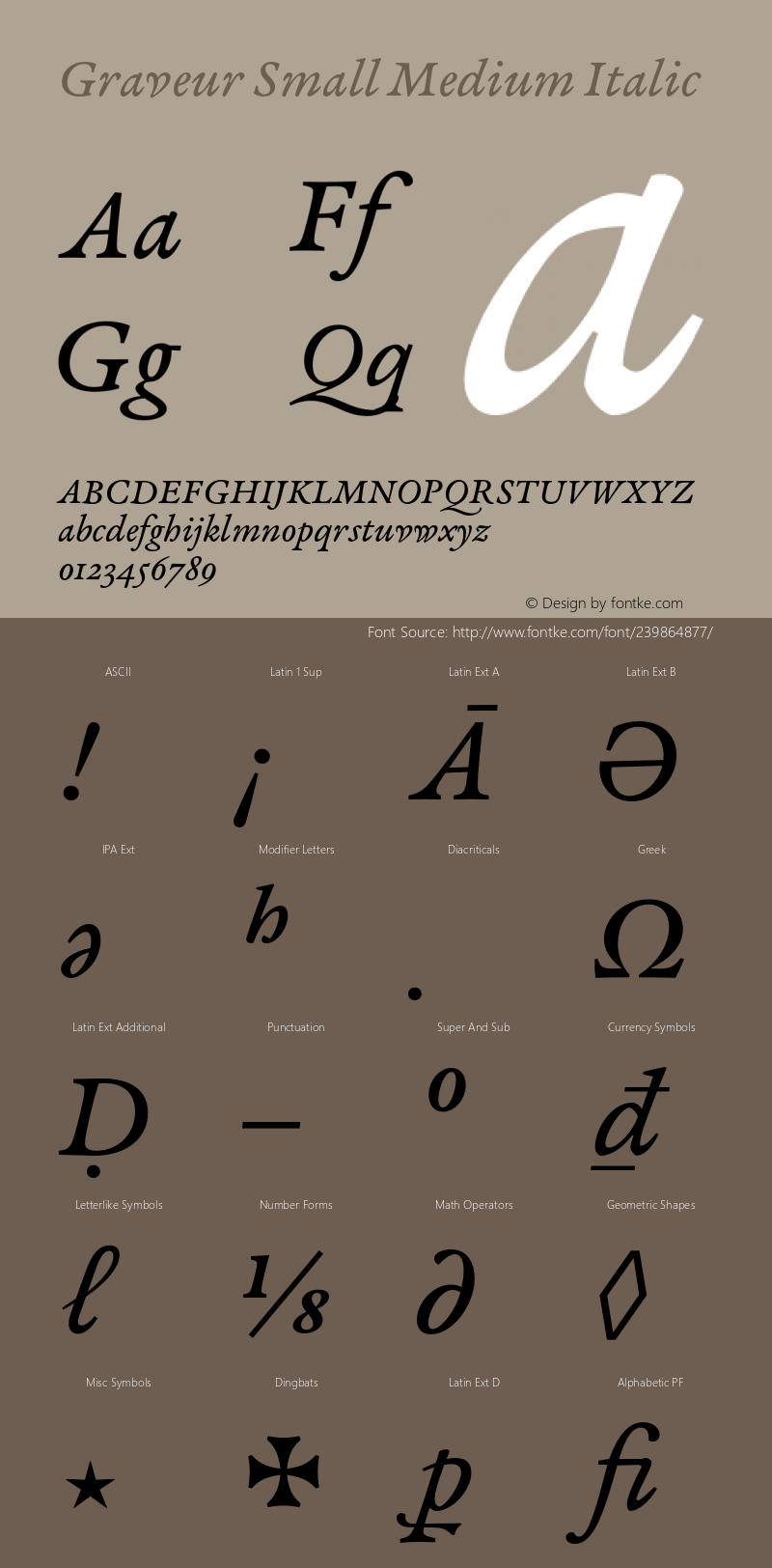 Graveur Small Medium Italic Version 1.005;FEAKit 1.0图片样张