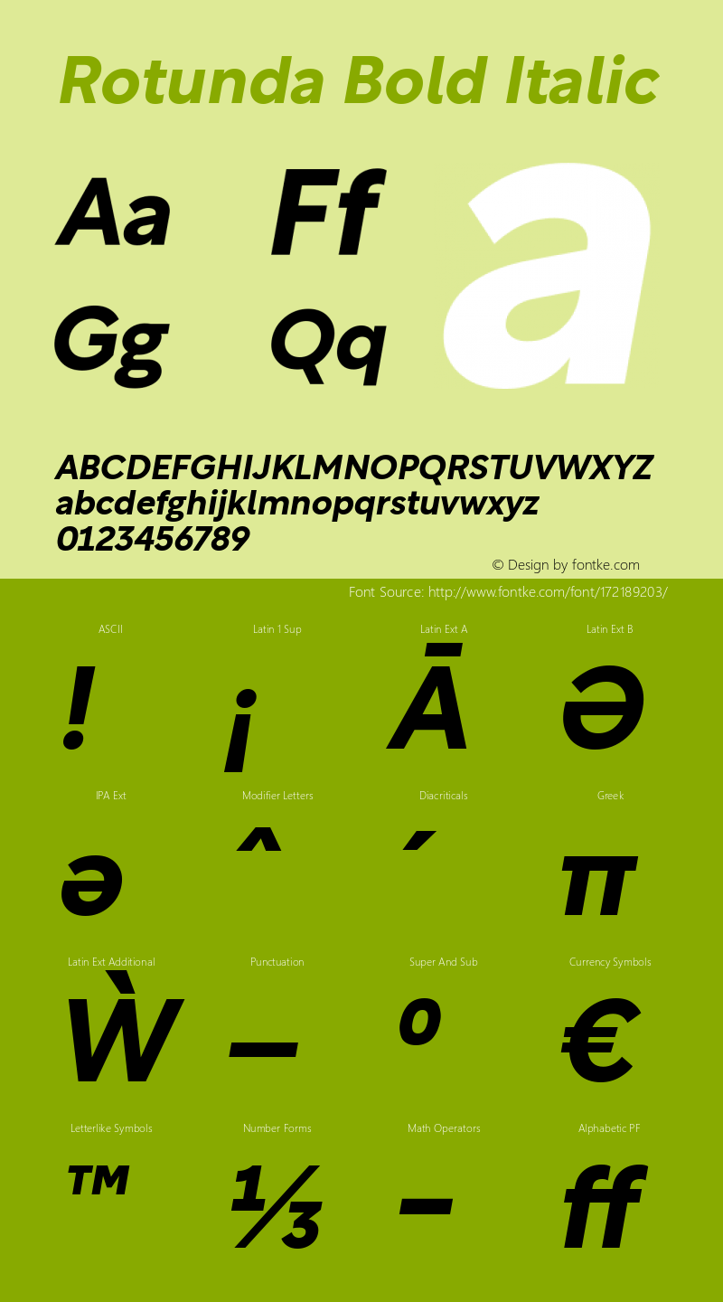 Rotunda Bold Italic 1.000图片样张