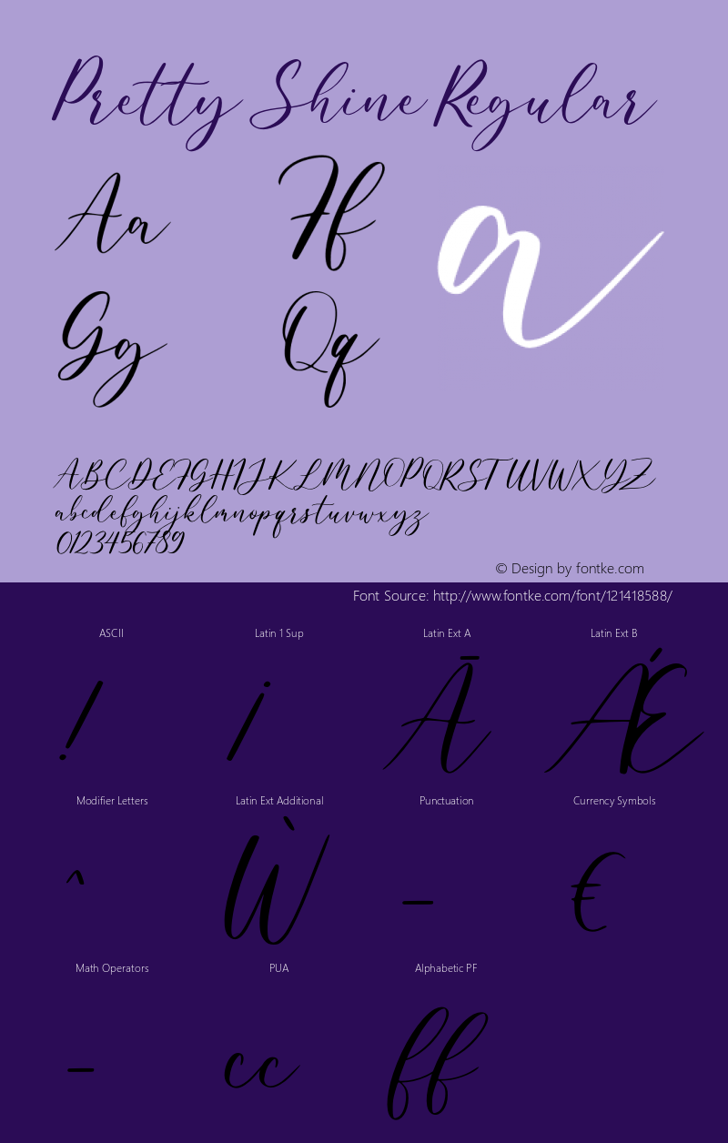 PrettyShine Version 1.00;October 14, 2020;FontCreator 12.0.0.2567 64-bit Font Sample