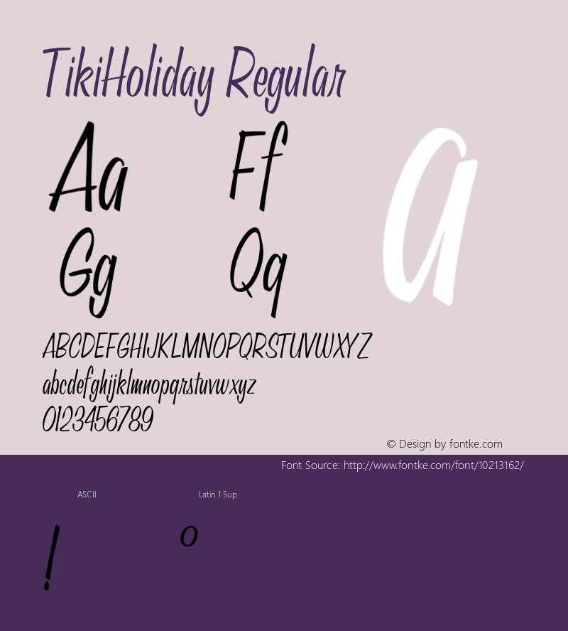 TikiHoliday Regular 001.000 Font Sample
